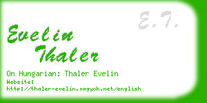 evelin thaler business card